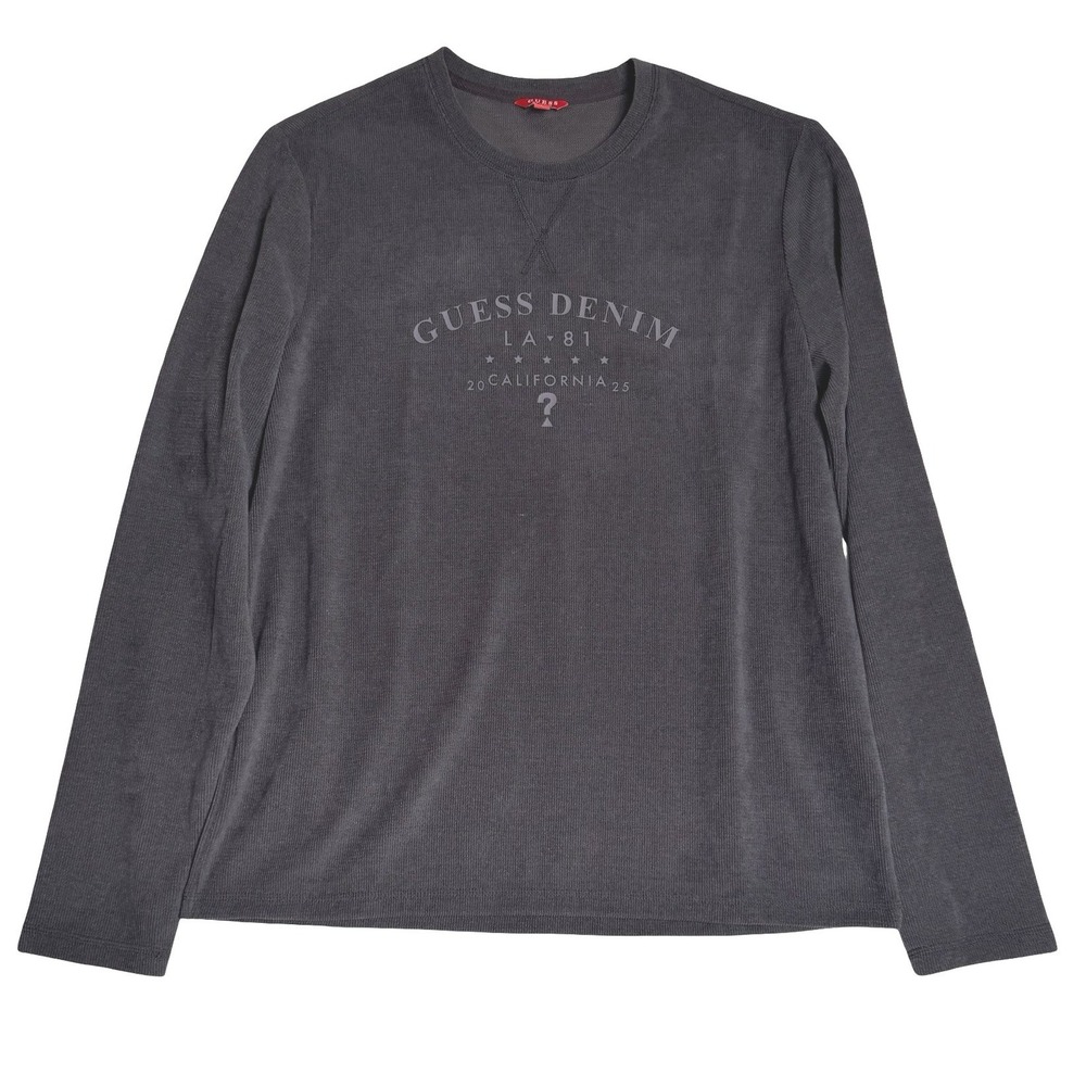 GressT5VP38 KCPP0 Denim LA 81 California Long Sleeve Pullover Charcoal Grey Sz L